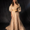 Victorian Dress Peach Roses
