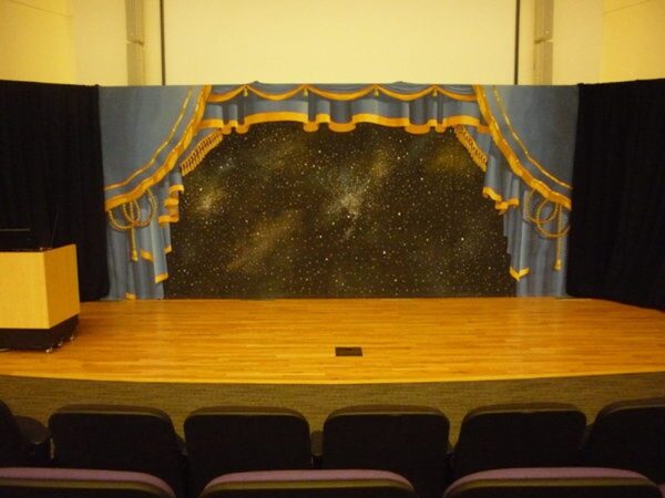 Blue Stage Curtain Backdrop, (larger vers) - Image 2