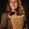 Victorian Peasant Dress Brown Cream Elite - Image 3
