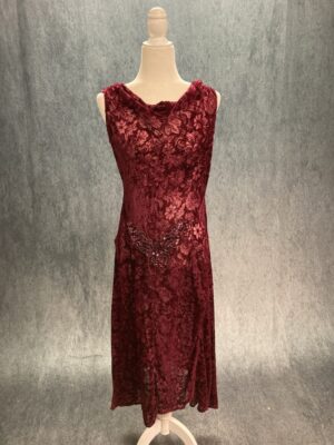floral leaf red velvet