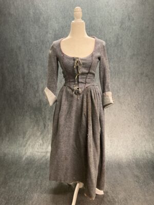 distressed gray wool peasant