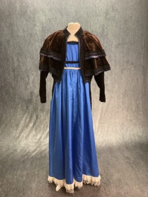blue dress capelet